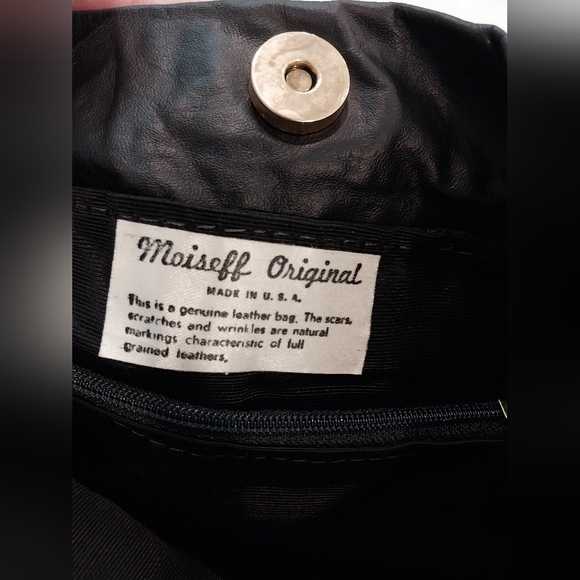 Moiseff Original Genuine Leather Black Shoulder Bag - Picture 11 of 14